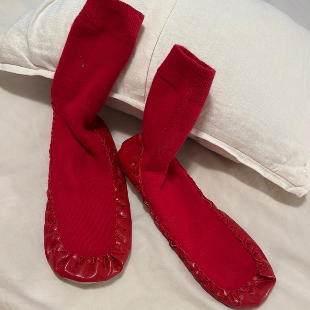 Hanna Andersson Red Slipper Socks